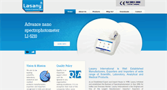 Desktop Screenshot of lasanyspectrophotometers.com
